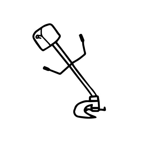 Grass and Weed Trimmer, vector illustration, hand drawn, doodle 3602904 ...