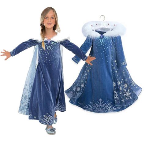 Frozen Elsa Dresses Snow Queen Princess Girl Anna Elsa Dress Cosplay ...