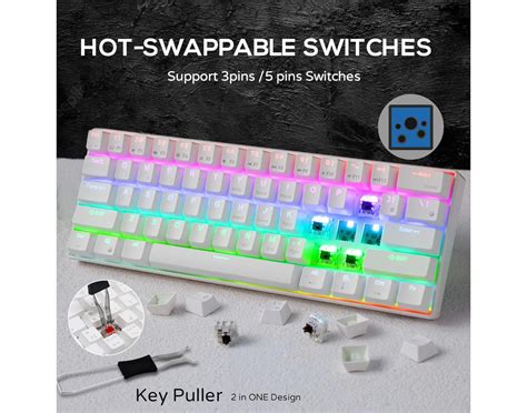 Rk Royal Kludge Rk Ghz Wireless Bluetooth Wired Mechanical Keyboard Keys Rgb Hot