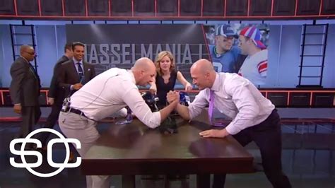 Hasselbeck Brothers Arm Wrestle Sportscenter Espn Youtube