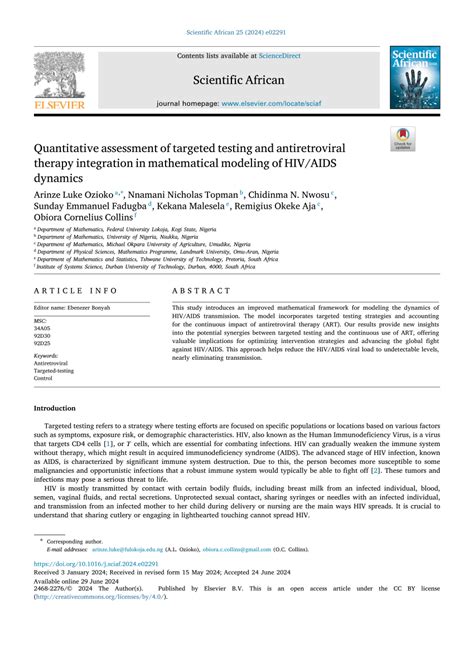 Pdf Quantitative Assessment Of Targeted Testing And Antiretroviral