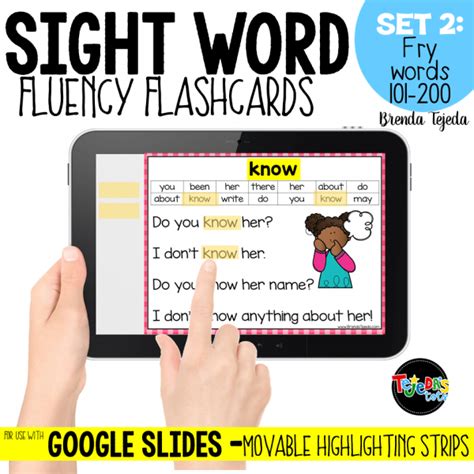 Sight Words Practice Fluency Flash Cards High Frequency Fry Words 1