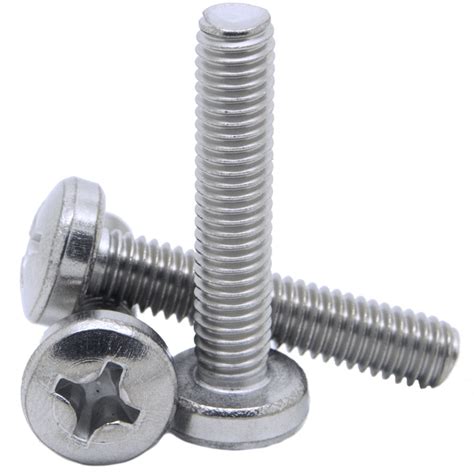 A2 Stainless Steel Phillips Pan Head Machine Screws Bolt Base