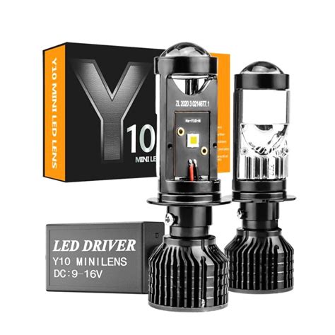 Farol Autom Tico Motorizado Mini Lente H H Led Projetor Canbus Y