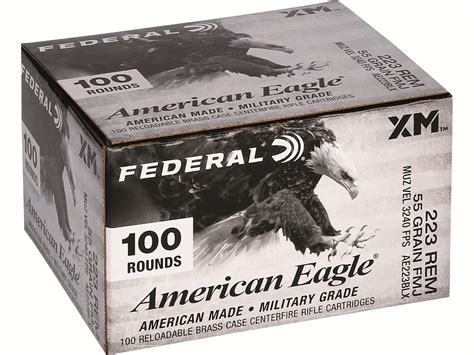 Federal American Eagle 223 Remington Ammo 55 Grain Full Metal Jacket