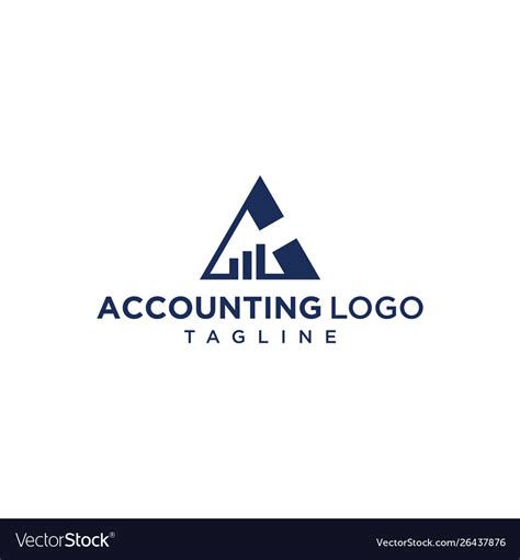 Triangle Accounting Diagram Logo Design Royalty Free Vector