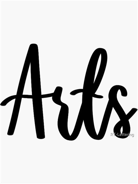 Arts Folder Binder Sticker For Sale By RT Lettering Redbubble