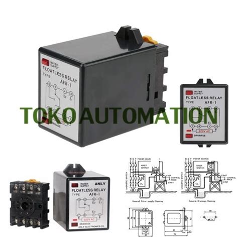 Jual AFR-1 AFR 1 AC 220V floatless level relay switch dangan socket ...