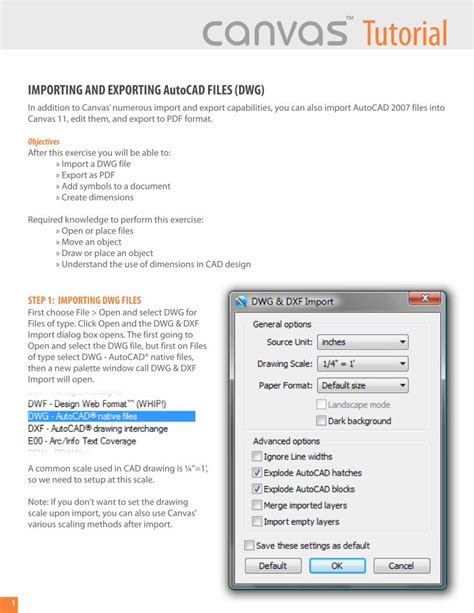 Pdf Importing And Exporting Autocad Files Dwg Files Acdsystems