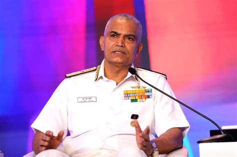 Navy Chief Admiral R Hari Kumar speaks during Raisina Dialogue 2023