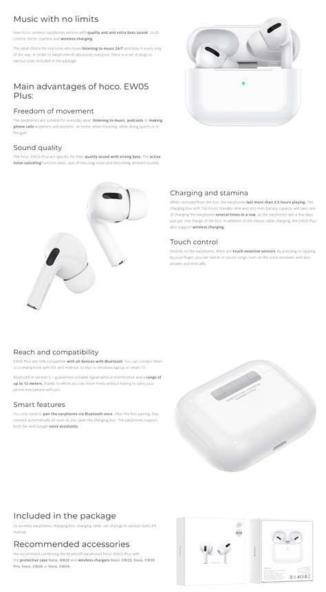 Hoco EW05 Plus ANC True Wireless Earphones - Doyelgadget