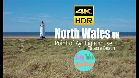 4k HDR Virtual Walking Tour Love Point Of Ayr Lighthouse Talacre