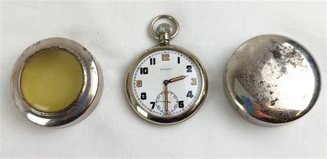 Ww British C Military Gstp Pocket Watch Swiss Made By Damas