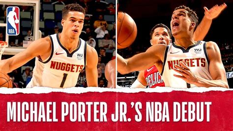 Michael Porter Jr Makes Nba Debut Youtube