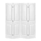 CALHOME 60 In X 80 In 2 Panel White Painted MDF Composite Double Bi