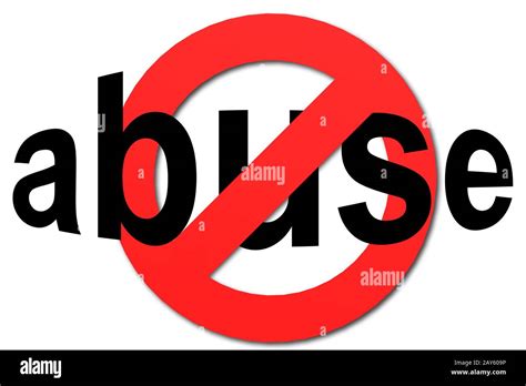 Stop abuse sign in red Stock Photo - Alamy