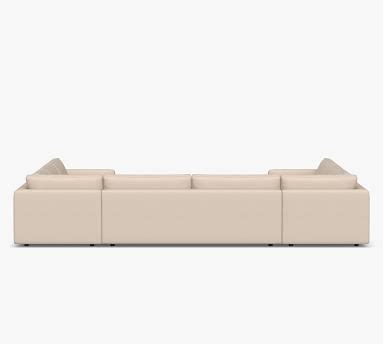 Carmel Square Slim Arm Upholstered U Shaped Sectional Pottery Barn