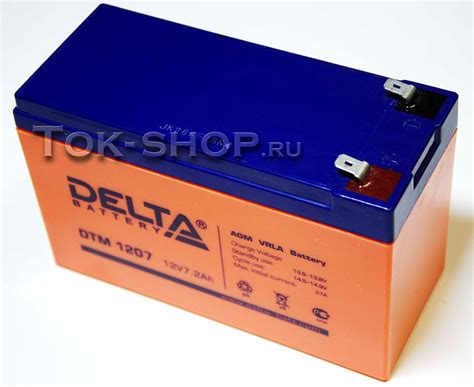 Delta DTM 1207 – аккумулятор 12В, 7Ач. Купить по выгодной цене!
