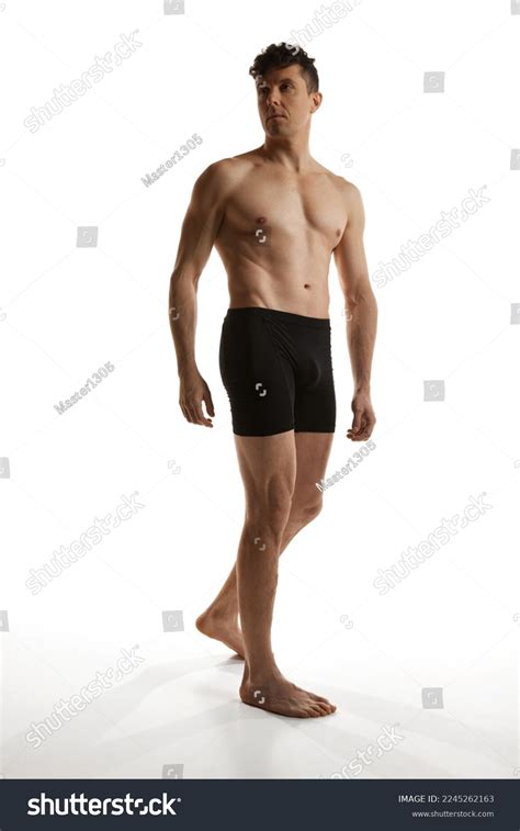 Portrait Mature Handsome Man Posing Shirtless Stock Photo Shutterstock