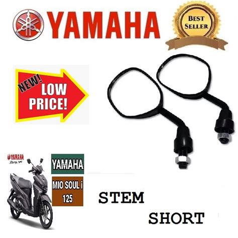 Yamaha Mio Soul Side Mirror Motorcycle Stock Type Short Stem Black