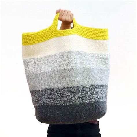 Felted Market Bag No Pattern By Cleo Malone Knitting Accessories