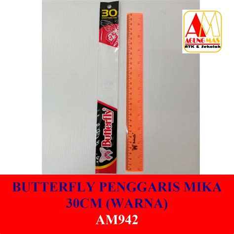 Jual Butterfly Penggaris Mika Cm Warna Shopee Indonesia