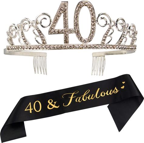 Th Birthday Tiara And Sash Fabulous Gold Satin Sash And