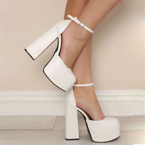 Shoes New White Mary Jane Platform Chunky Heel Pumps Poshmark