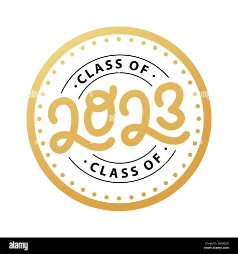 Graduate 2023 Class Of 2023 Lettering Logo Stamp Graduate Design