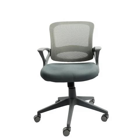 Adhunika Revolving Office Chair With Net Back And Cushion Seat Grey