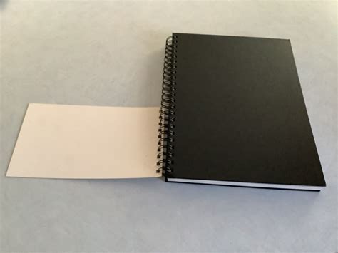 Hardcover spiral bound Sketchbook BLACK 9 x 12 80 sheets | Etsy