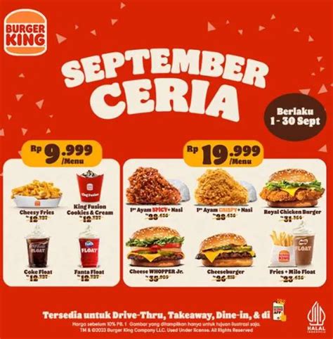 Promo Burger King September Paket September Ceria Semua