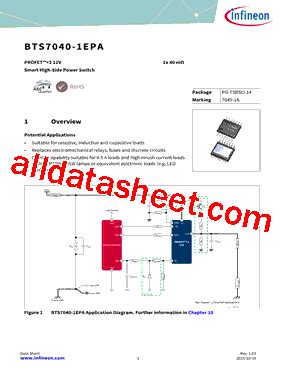 BTS7040 1EPA Datasheet PDF Infineon Technologies AG