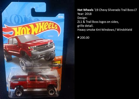 Hot Wheels 19 Chevy Silverado Trail Boss LT Hobbies Toys Memorabilia Collectibles
