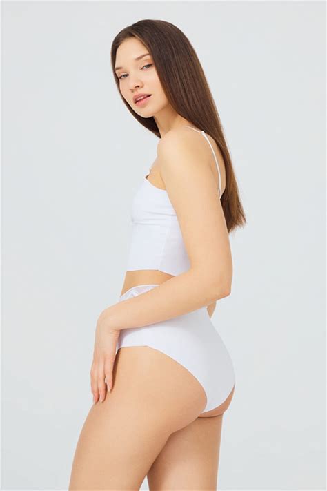 Lacivert Tül Transparan Lastik Detaylı Yüksek Bel Bikini Külot COTTONHILL