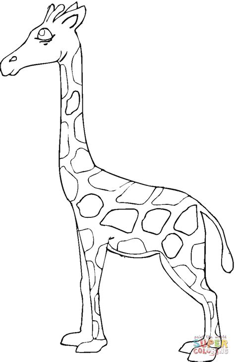 Staande Giraffe Kleurplaat Gratis Kleurplaten Printen