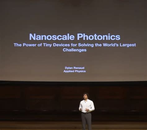 Dylan Renaud Has Given A Talk On Nanoscale Photonics As A 2024 Harvard Horizon Scholar