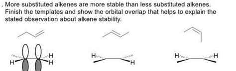 Solved More Substituted Alkenes Are More Stable Than Less Substituted