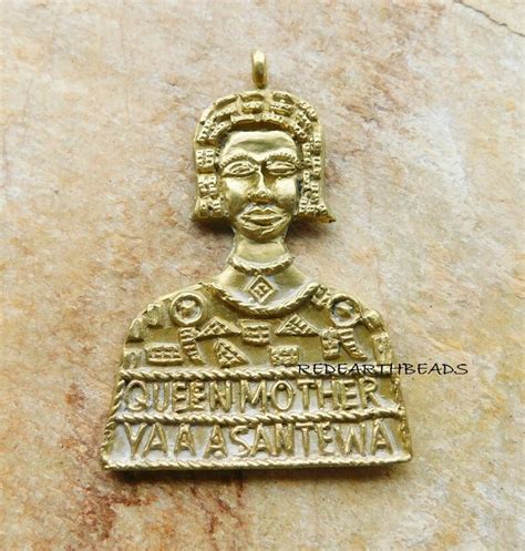 One Ashanti Queen Mother African Brass Lost Wax Tribal Pendant Etsy