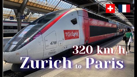 FIRST Class On TGV Lyria Zurich To Paris High Speed Train At 320km H