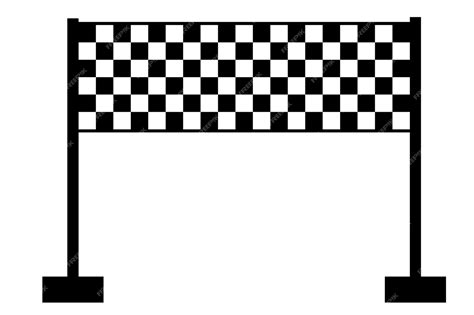 Checkered Finish Line Banner