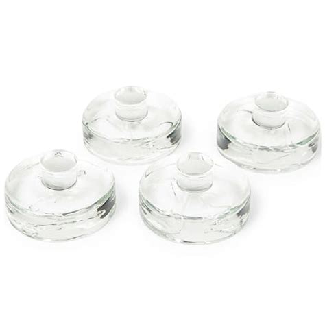 4 Pack Heavy Glass Fermentation Weights Lids Grooved