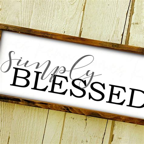 Simply Blessed Wood Sign Etsy