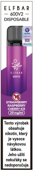 Elf Bar V Elektronick Cigareta Strawberry Raspberry Cherry Ice