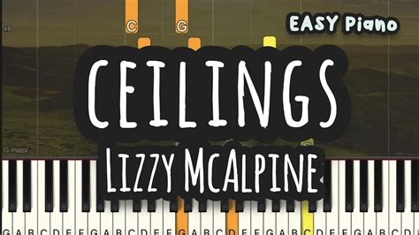 Lizzy McAlpine Ceilings Easy Piano Piano Tutorial Sheet YouTube