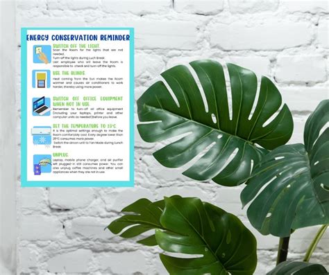 Printable Energy Conservation Poster - Etsy