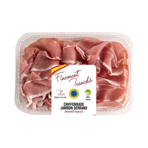 Chiffonnade de jambon Serrano CORTE DEL GUSTO la barquette de 80g à