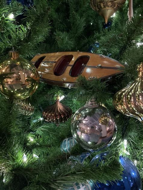 Christmas Ornaments On The Disney Yacht Club Resort Christmas Tree