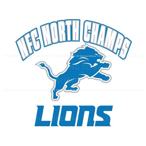 Detroit Lions Nfc North Champs Svg