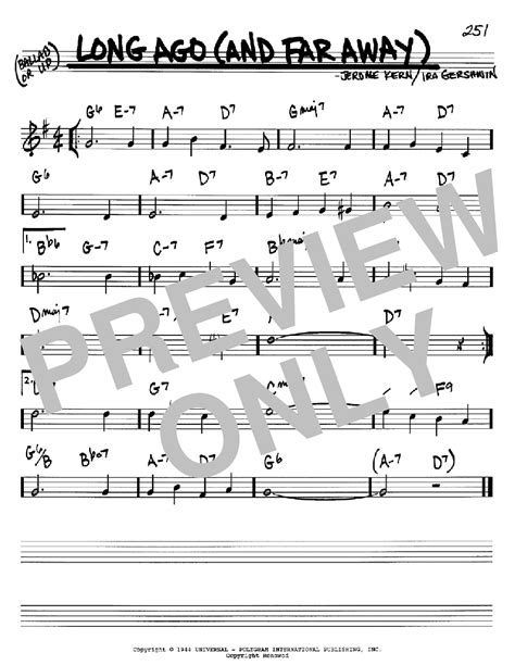 Long Ago (And Far Away) | Sheet Music Direct